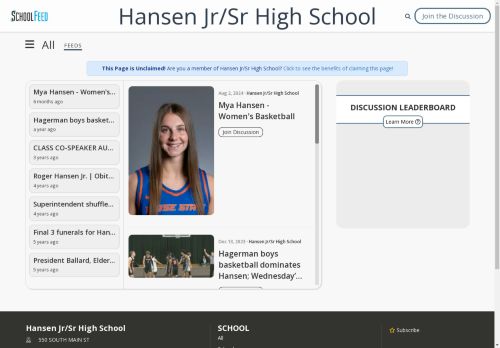Hansen Jr/Sr High School
