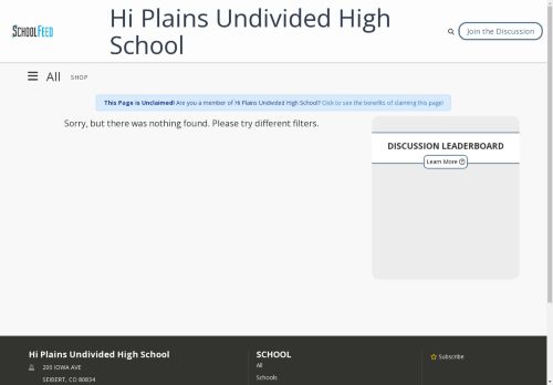 Hi Plains Undivided High School