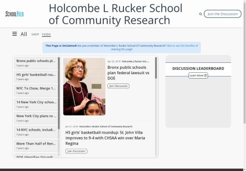 Holcombe L Rucker School of Community Research