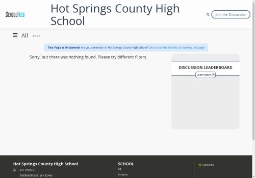Hot Springs County High School