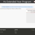 Hs Extended Year Program