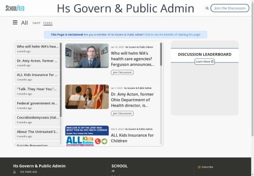 Hs Govern & Public Admin
