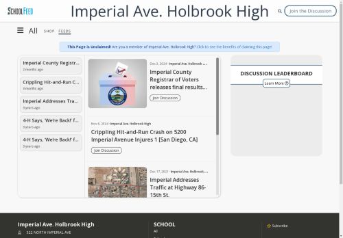 Imperial Ave. Holbrook High