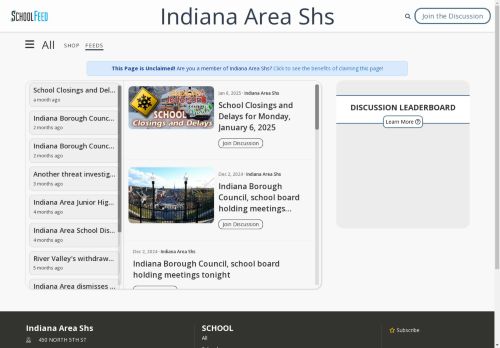 Indiana Area Shs