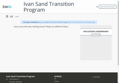 Ivan Sand Transition Program