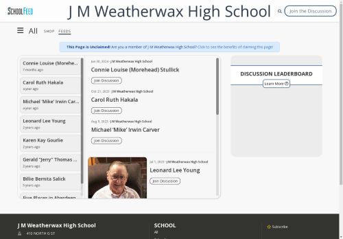 J M Weatherwax High School