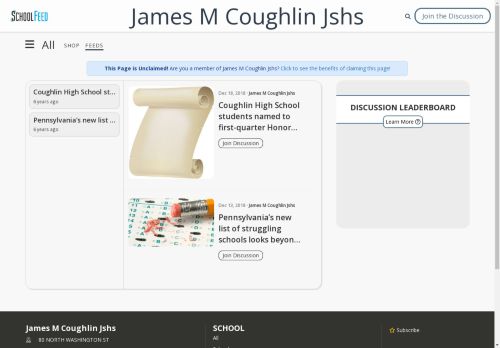 James M Coughlin Jshs