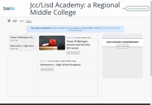 Jcc/Lisd Academy: a Regional Middle College