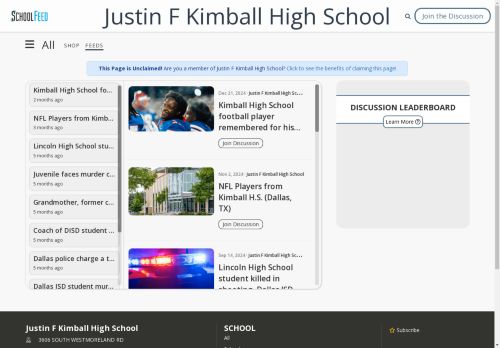 Justin F Kimball High School