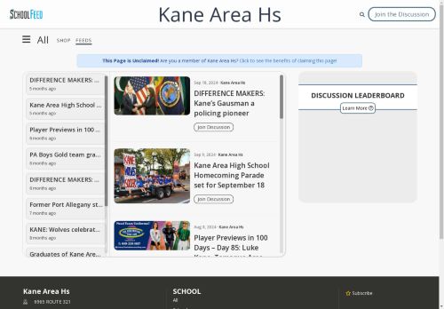 Kane Area Hs