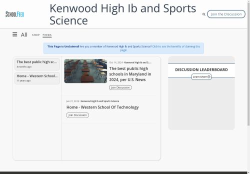 Kenwood High Ib and Sports Science