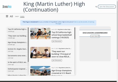 King (Martin Luther) High (Continuation)