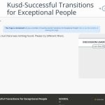 Kusd-Successful Transitions for Exceptional People