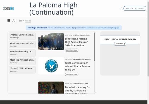 La Paloma High (Continuation)
