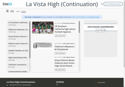 La Vista High (Continuation)