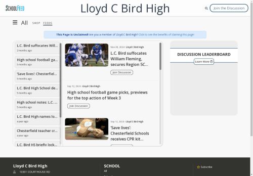 Lloyd C Bird High