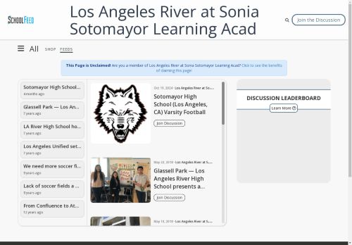 Los Angeles River at Sonia Sotomayor Learning Acad