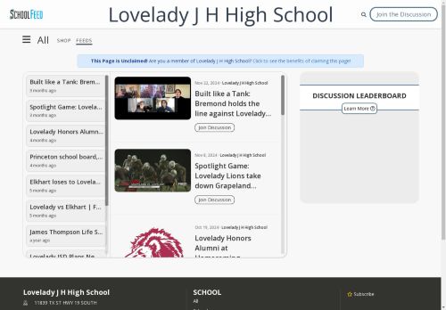 Lovelady J H High School