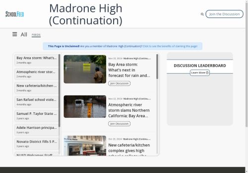 Madrone High (Continuation)