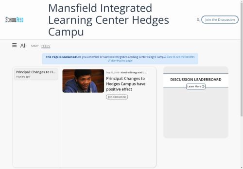 Mansfield Integrated Learning Center Hedges Campu