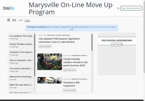 Marysville On-Line Move Up Program