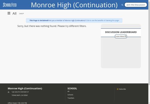 Monroe High (Continuation)