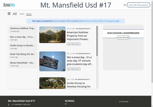 Mt. Mansfield Usd #17