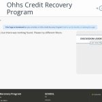 Ohhs Credit Recovery Program