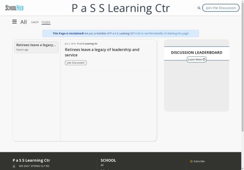 P a S S Learning Ctr