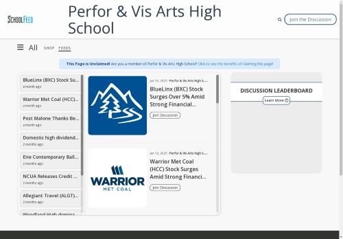 Perfor & Vis Arts High School
