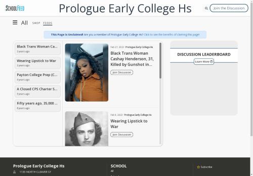 Prologue Early College Hs
