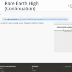 Rare Earth High (Continuation)