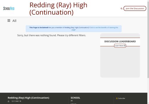 Redding (Ray) High (Continuation)