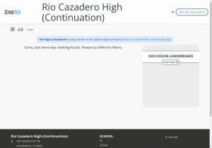 Rio Cazadero High (Continuation)