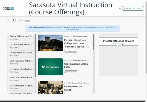 Sarasota Virtual Instruction (Course Offerings)