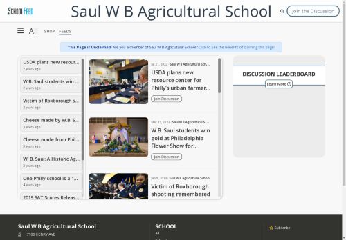 Saul W B Agricultural School