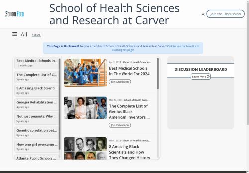 School of Health Sciences and Research at Carver