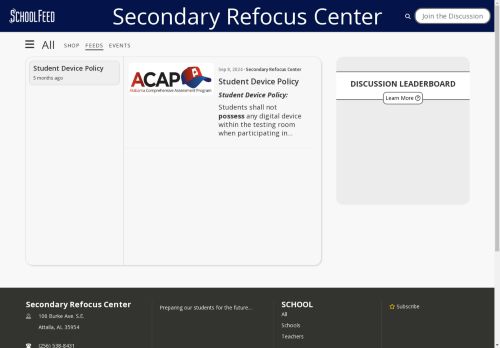 Secondary Refocus Center