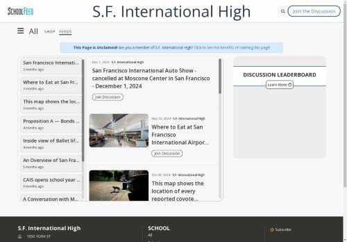 S.F. International High