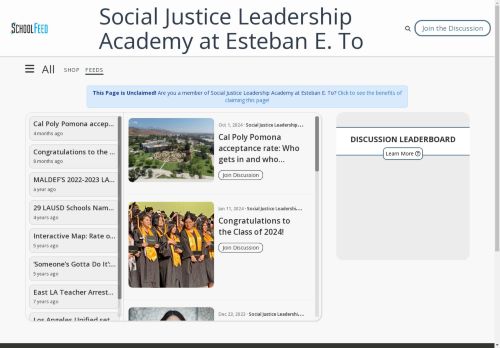 Social Justice Leadership Academy at Esteban E. To