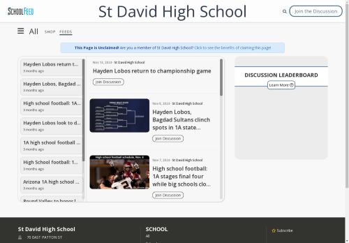 St David High School