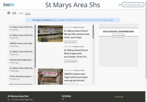 St Marys Area Shs