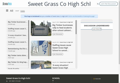 Sweet Grass Co High Schl
