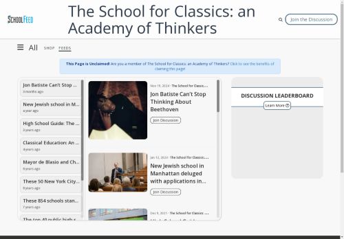 The School for Classics: an Academy of Thinkers
