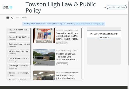 Towson High Law & Public Policy