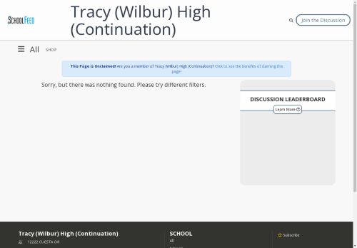 Tracy (Wilbur) High (Continuation)
