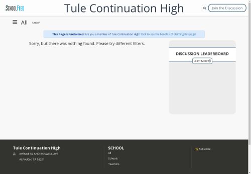 Tule Continuation High