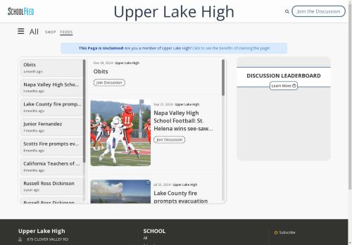 Upper Lake High