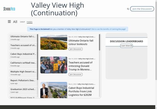 Valley View High (Continuation)