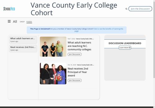 Vance County Early College Cohort